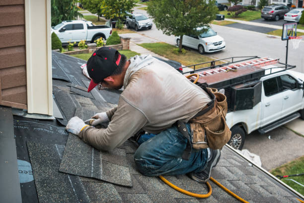 Professional Gutter Installation technician working in Wayne, MI